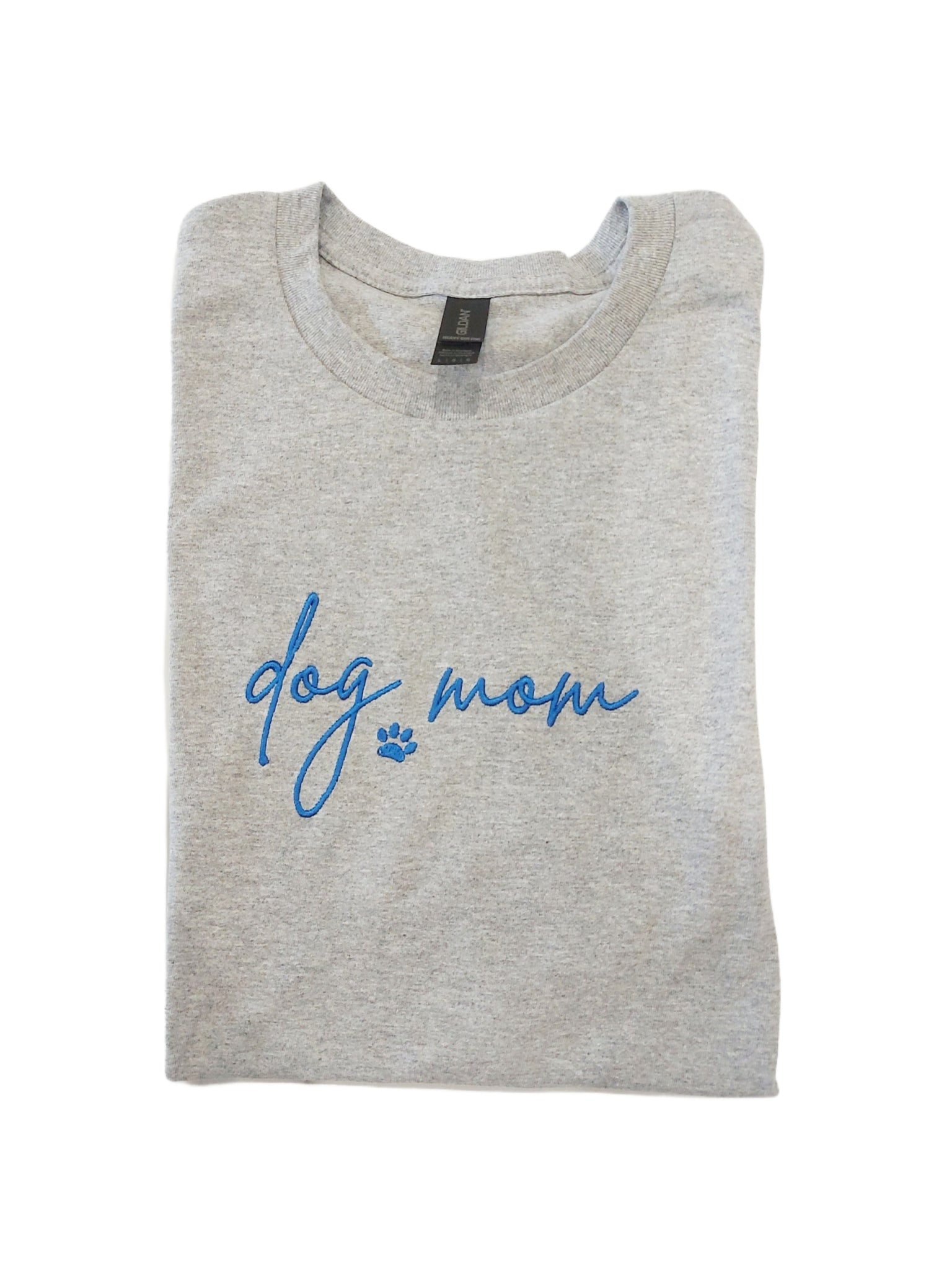 Dog Mom Embroidered T Shirts with Pet Name on short Sleeve A C Embroidery Creations