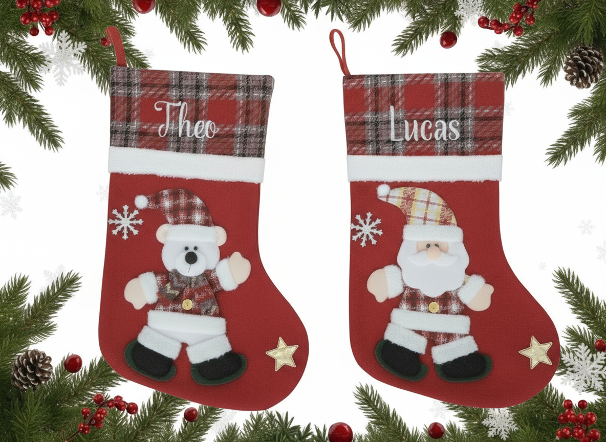 Personalized Christmas Stockings – Custom Embroidered Family Stockings