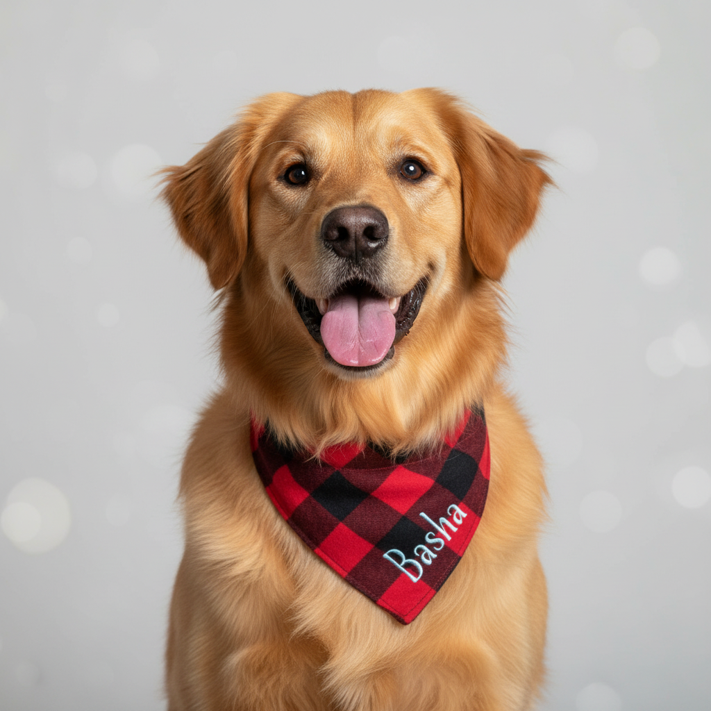 Personalized Pet Bandana - Over the collar and Snap on