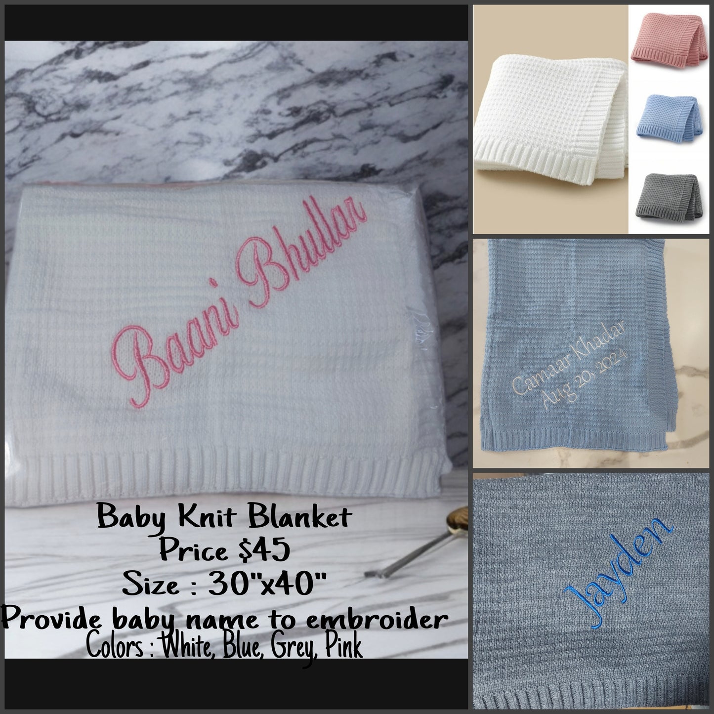 PERSONALIZED BABY GIFTS : BLANKETS / STUFFED ANIMALS