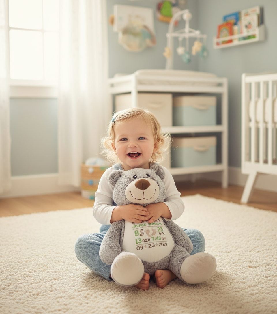 Birth Stats Bear - Size 16"