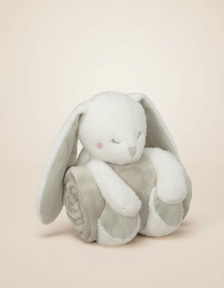 Bunny Buddy Hugger (Blanket Size 30"x40" with 10" stuffy)