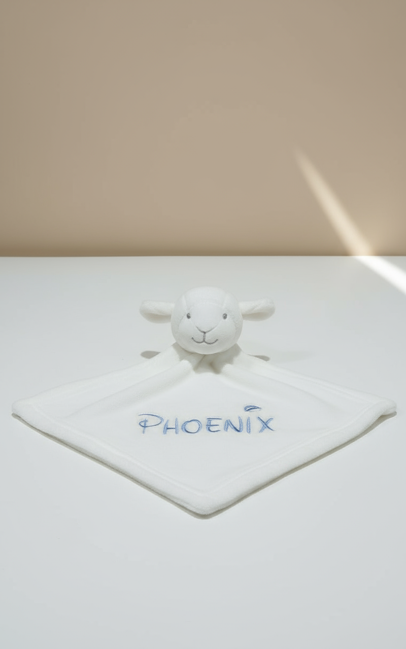 Personalized  Lamb Lovey - Security Blanket - 10"