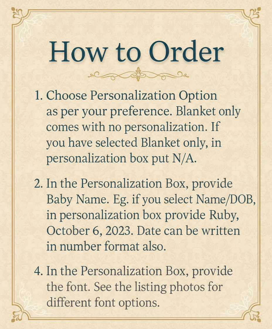 Personalized Safari Theme Baby Blanket – Custom Embroidered Name Blanket for Boys and Girls