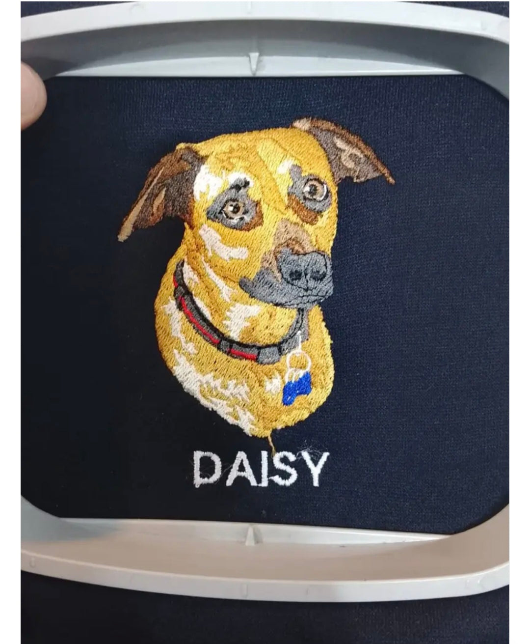 Custom Pet Portrait Embroidered Sweatshirt & Hoodie - Personalized Dog & Cat Portrait Gift