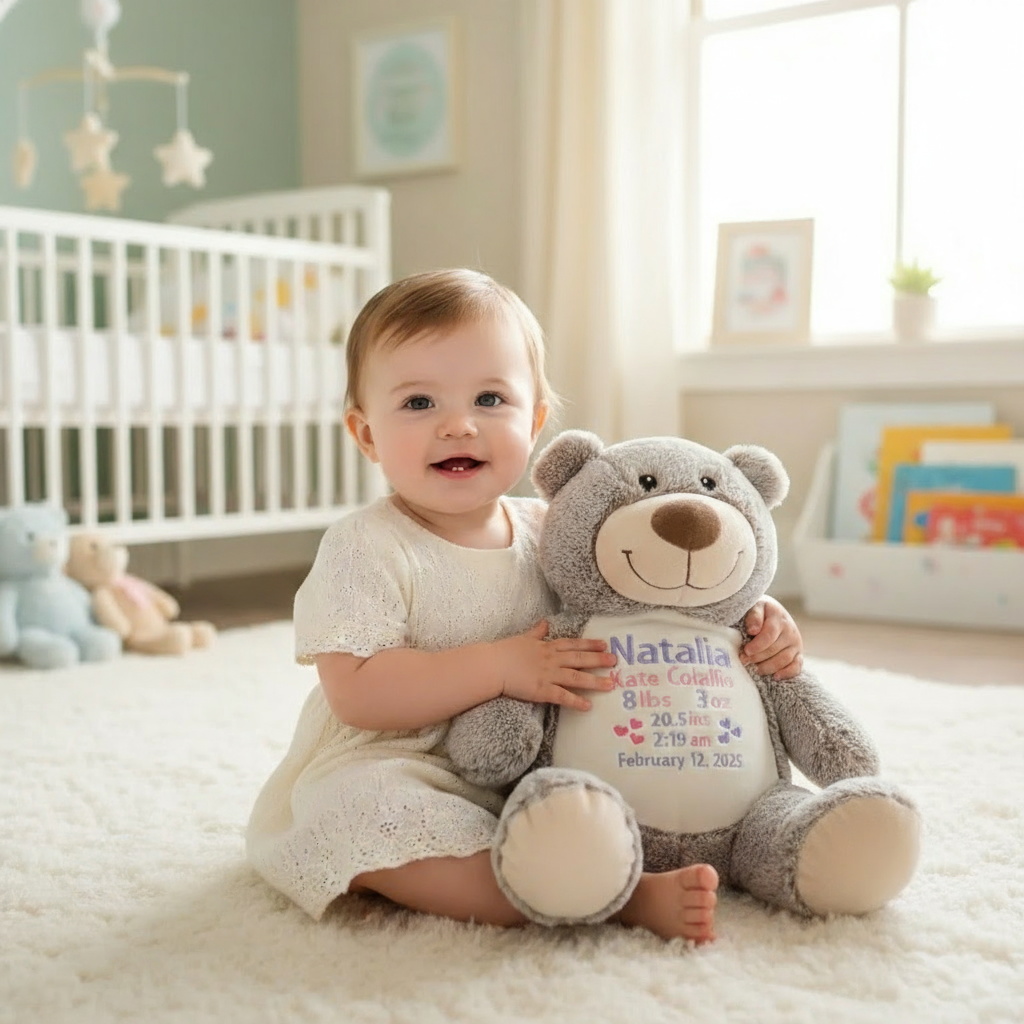 Personalized Bear Stuffed Animal - Size 16"