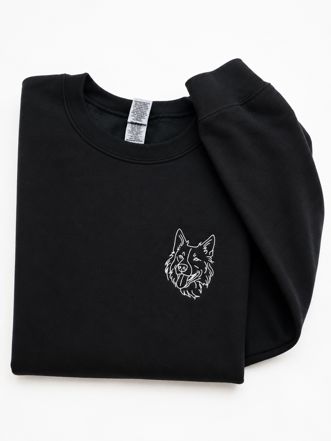 Personalized Pet Portrait Embroidered Sweatshirt | Custom Pet Outline