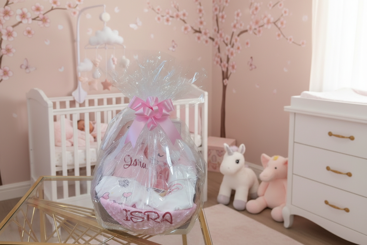 Personalized Baby Gift Basket | Custom Baby Shower Gift | Baby Boy, Baby Girl or Gender Neutral Gift Box