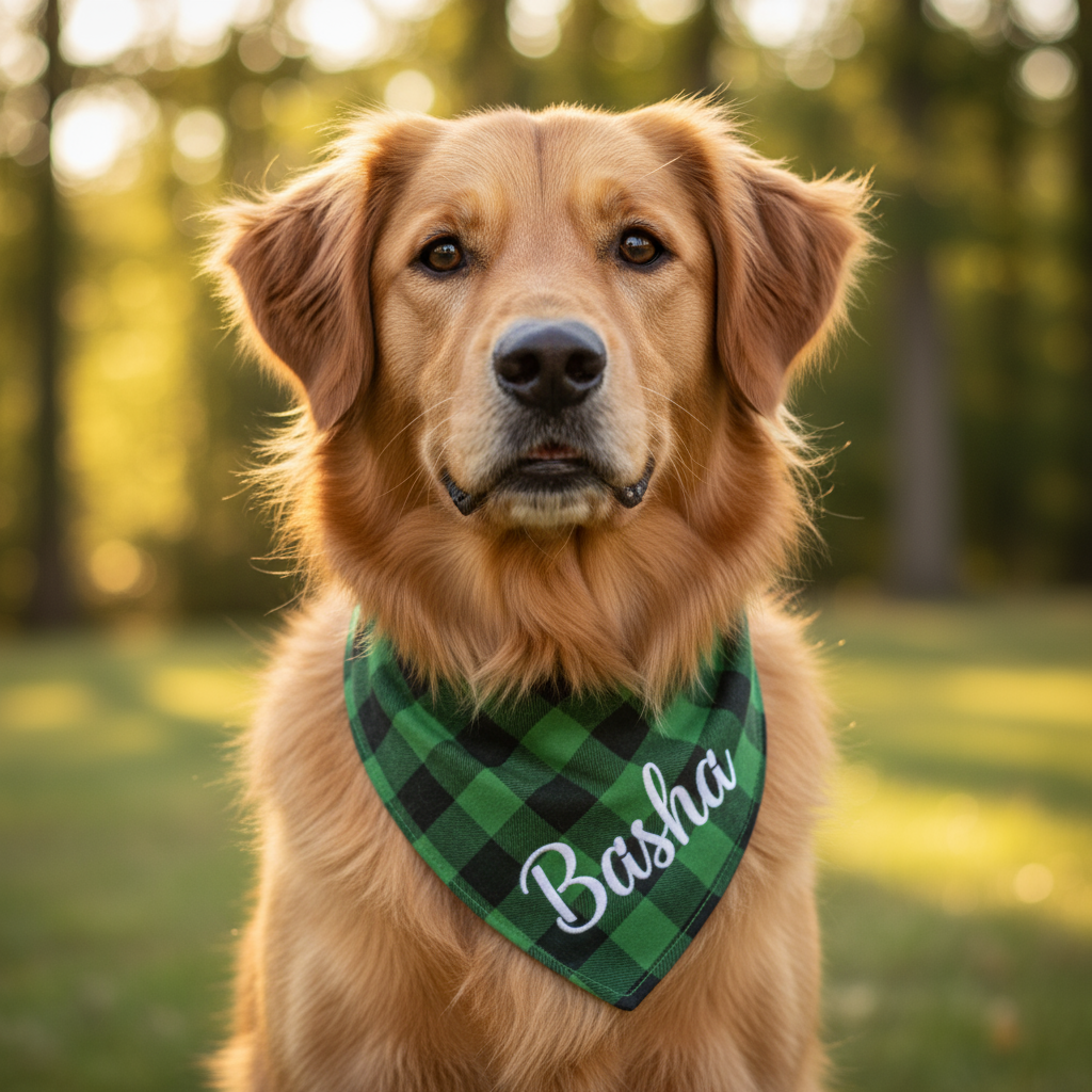Personalized Pet Bandana - Over the collar and Snap on